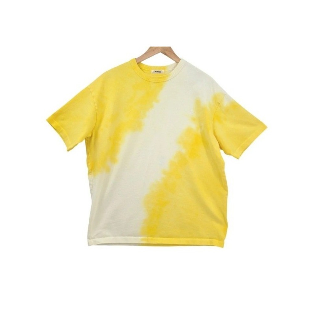 Madhappy x Snapchat Mens M Yellow White Tie Dye Embroidered Logo T Shirt
